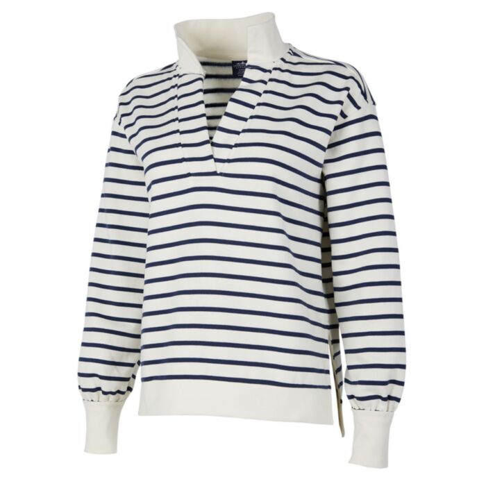 Ivory/Navy Stripe