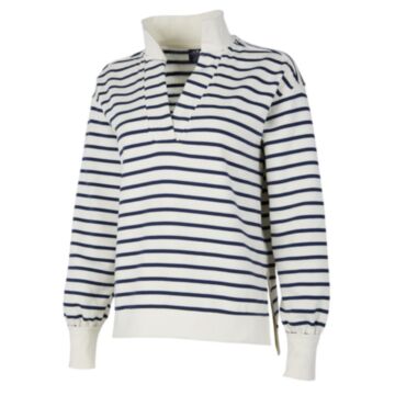 Ivory/Navy Stripe