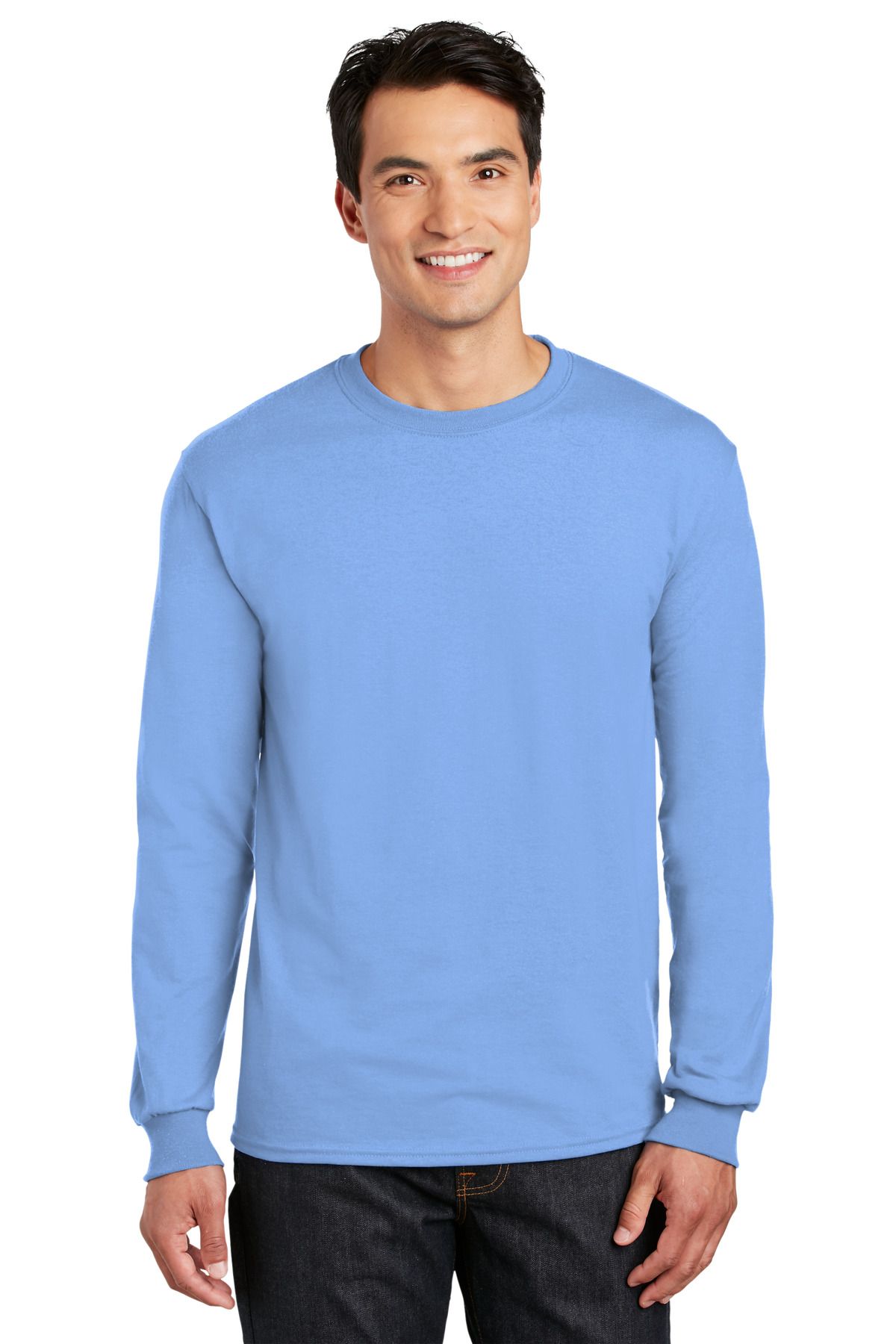 Screen printed 8400 Gildan - DryBlend 50 Cotton/50 Poly Long